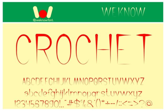 Crochet Pattern Font for Modern Branding Projects