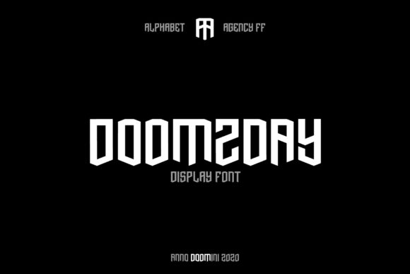 Doomzday Font: A Bold Display Typeface for Creative Publication Design