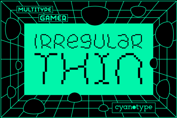Gamer Irregular Thin Font Review: A Pixelated Display Typeface with Distorted Edge