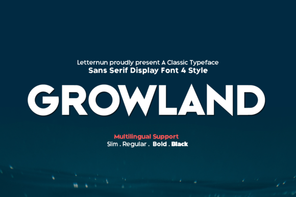Growland Display Font for Bold Editorial Headers