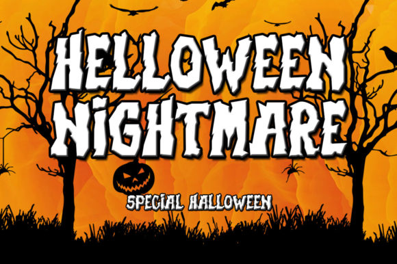 Helloween Nightmare Font for Spooky and Stylish Craft Projects