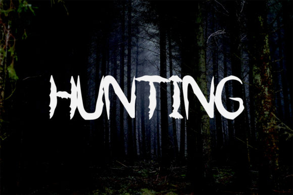 Hunting Typeface: A Spooky Display Font for Seasonal Branding