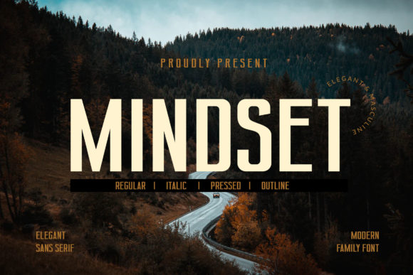 Mindset Display Font for Editorial Design Projects