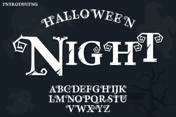 Night Halloween Font for Spooky Branding and Display Creatives