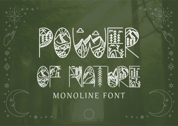 Power of Nature Font for Creative Makers and Designers