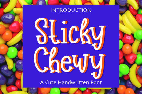 Sticky Chewy: A Playful Display Font for Bold Designs