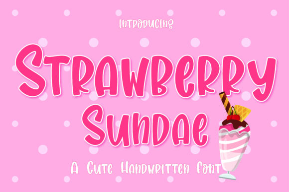 Strawberry Sundae Font: A Playful Display Typeface for Creative Projects