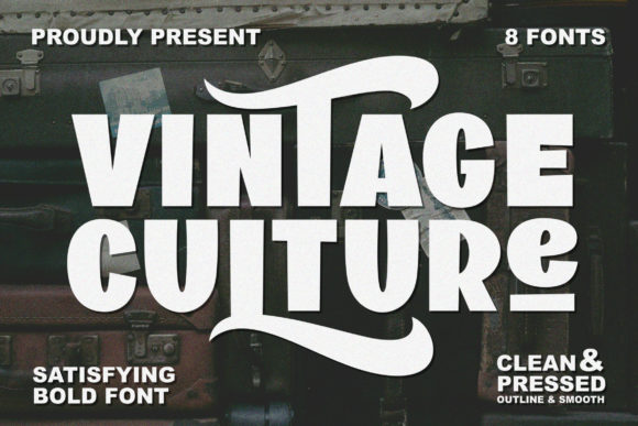 Vintage Culture Display Font for Editorial Design