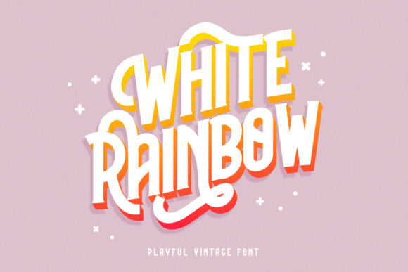 White Rainbow Font for Makers and Creative Product Designers
